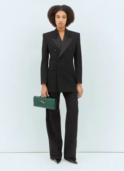 Bottega Veneta Womens Andiamo Leather Clutch Bag Emerald Green-m Bras