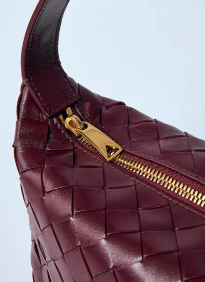 Bottega Veneta Mini Wallace Intreccio 15 Barolo Gold Leather Handbag In Multi