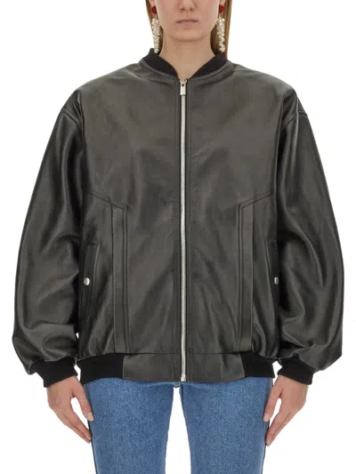 Magda Butrym Oversize Fit Bomber Jacket In Brown
