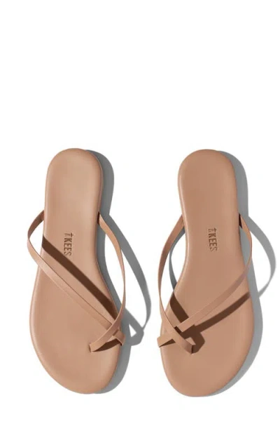 Tkees Riley Metallic Flip Flop In Neutral