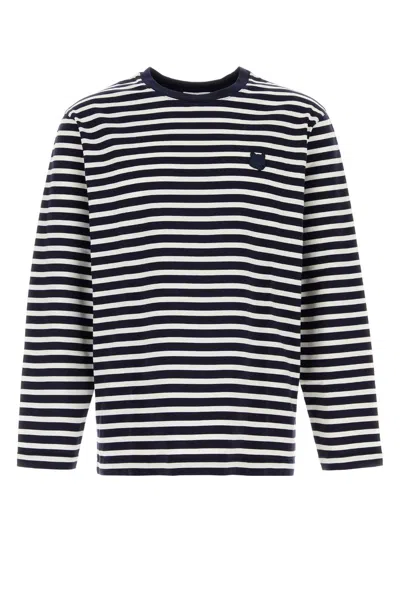 Maison Kitsuné Maison Kitsune Embroidered Cotton Oversize T-shirt In Black