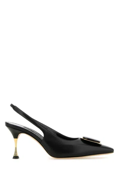 Manolo Blahnik Nappa Leather Pumps Chiaran In Black