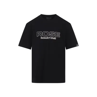 Martine Rose Black Short-sleeve T-shirt With Bold Front Print In Black