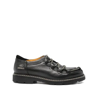 Doucal's Man Lace-up Shoes Black Size 9 Leather In Black