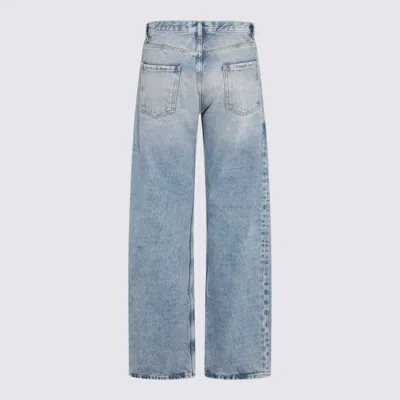 Maison Margiela Blue Jeans With Contrast Pockets In Blue