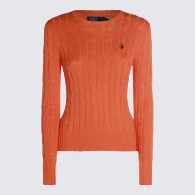 Polo Ralph Lauren Orange Cotton Knitwear In Orange