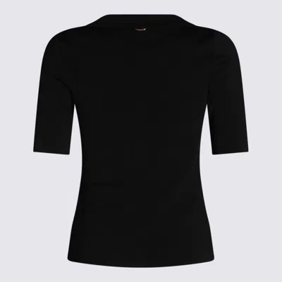 Twinset Pull Polo Avec Boutons Bijoux In Black