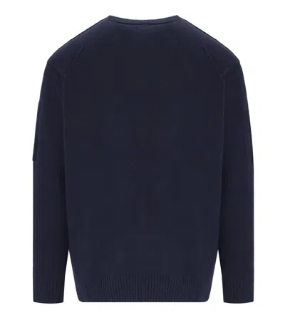 C.p. Company C.p.company Wool Crewneck Sweater In Blue
