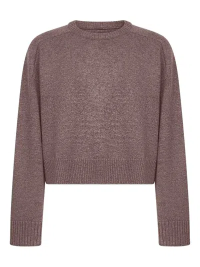 Loulou De Saison Bruzzi Lds Taupe Melange Sweater In Brown