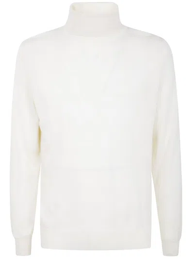 Filippo De Laurentiis Long Sleeves Merinos Turtleneck In White