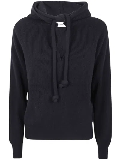 Mrz Wool And Cashmere Hoodie In Black