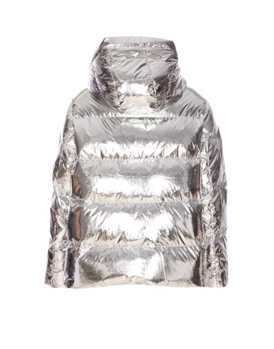 Yves Salomon Doudoune Down Jacket In Silver