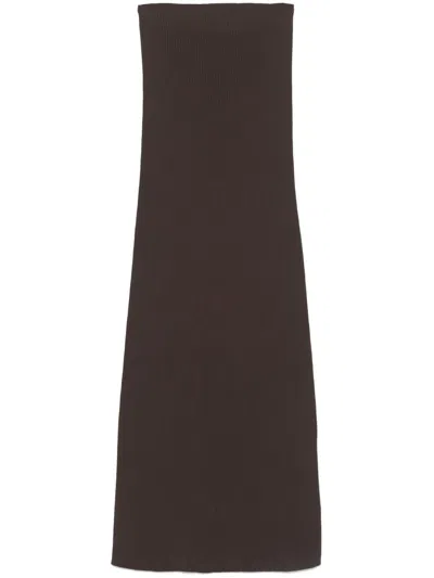 Max Mara Aprile1234 Viscose Pencil Skirt In Brown