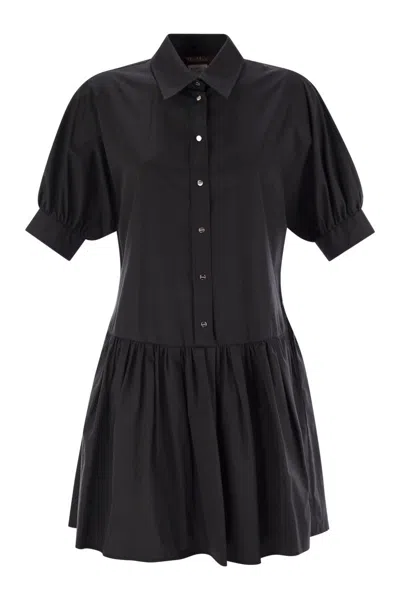 Max Mara Women's Caronte - Poplin Chemisier Dress In Black