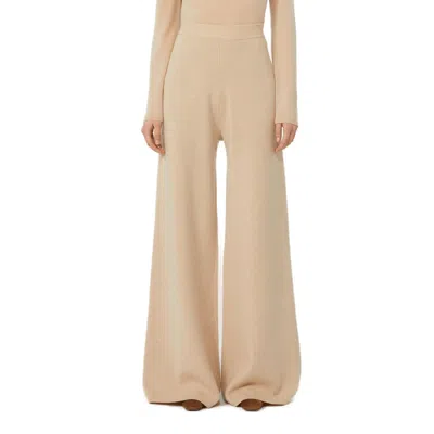 Max Mara Judy Knitted Trouser Beige In Neutral