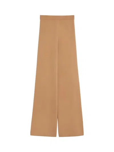 Max Mara Wool And Cashmere Trousers In Brown