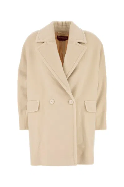 Max Mara Molo Double-breasted Long-sleeved Coat In Brown