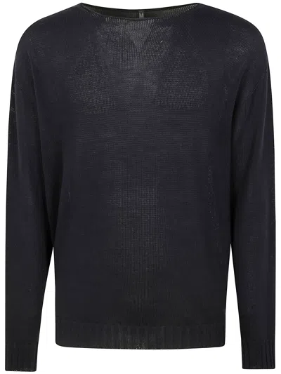 Md75 Oversized Round Neck Sweater F. 7 In Blue