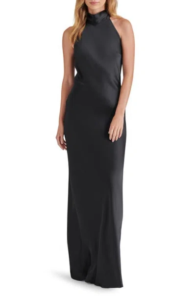 Steve Madden Womens Halter Polyester Evening Dress In Black