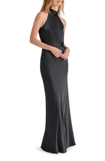 Steve Madden Womens Halter Polyester Evening Dress In Black