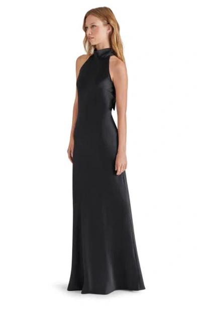 Steve Madden Womens Halter Polyester Evening Dress In Black