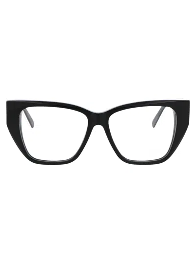 Moncler Black Acetate Glasses In Transparent