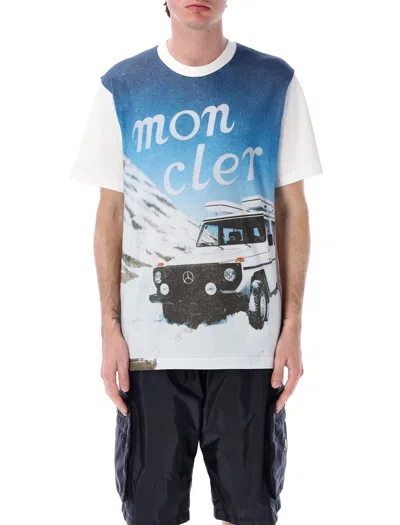Moncler Genius T-shirt With Moncler X Mercedes-benz By Nigo Print In Blue