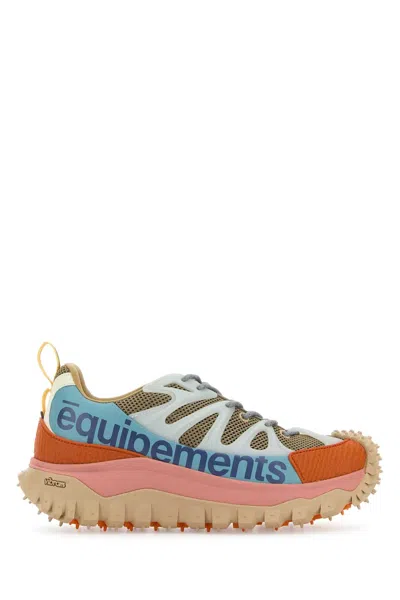 Moncler Chunky Sole Mesh Panels Pull Tab Sneakers In Multi