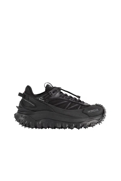 Moncler Black Fabric Trailgrip Gtx Sneakers In Black