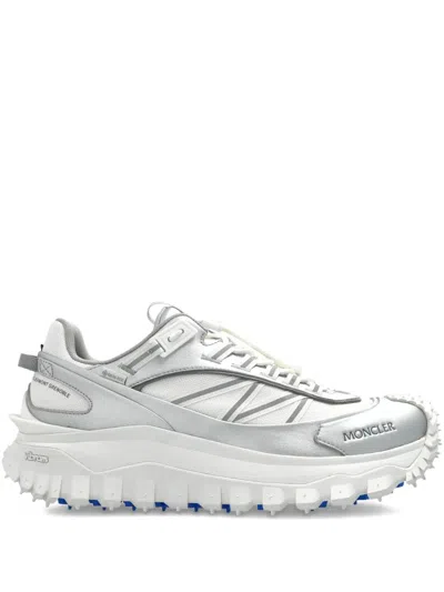 Moncler Two-tone Fabric And Leather Trailgrip Sneakers In Blue