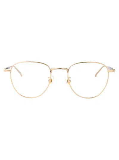 Montblanc Gold-gold-transparent Metal Glasses In Gold