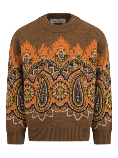 Etro Paisley Jacquard Sweater In Multi
