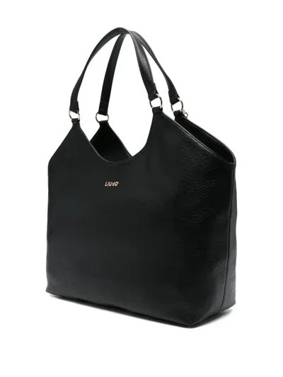 Liu •jo Textured Shoulder Bag Two Handles In Black
