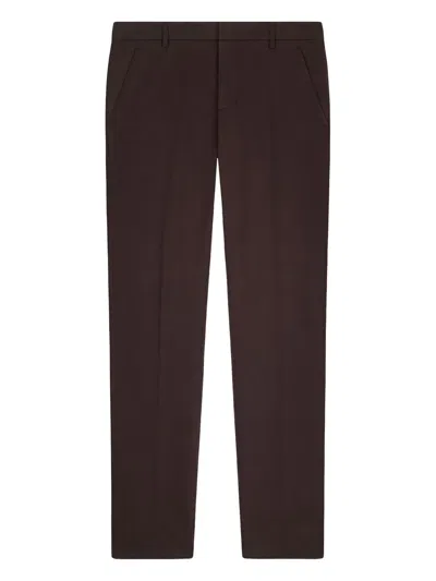 Dondup Flat-front Trousers In Brown