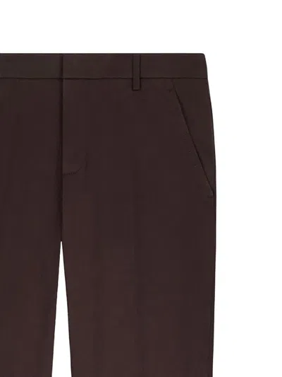 Dondup Flat-front Trousers In Brown