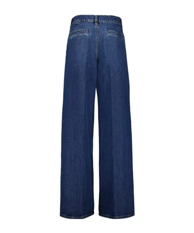Frame High-rise Wide-leg Jeans In Blue