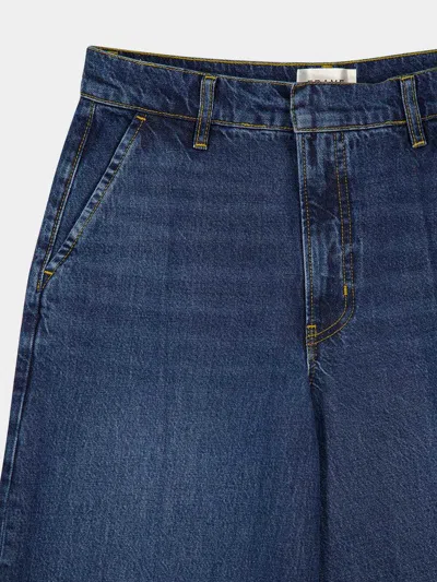 Frame High-rise Wide-leg Jeans In Blue