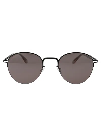 Mykita Black Polarized Pro Hi-con Grey Steel Sunglasses In Brown