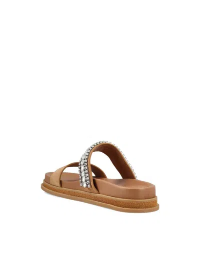 Jimmy Choo Jadi Crystal-embellished Suede Slides In Brown