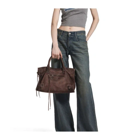 Balenciaga Le City Medium Tote Bag In Red