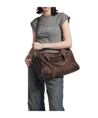 Balenciaga Le City Medium Tote Bag In Red