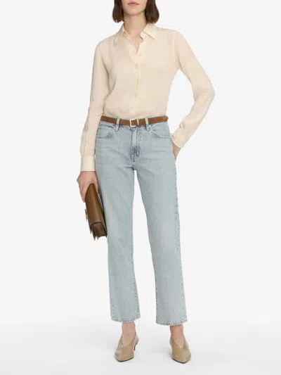 Frame Mid-rise Straight-leg Jeans In Blue