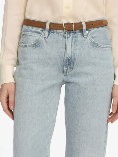 Frame Mid-rise Straight-leg Jeans In Blue