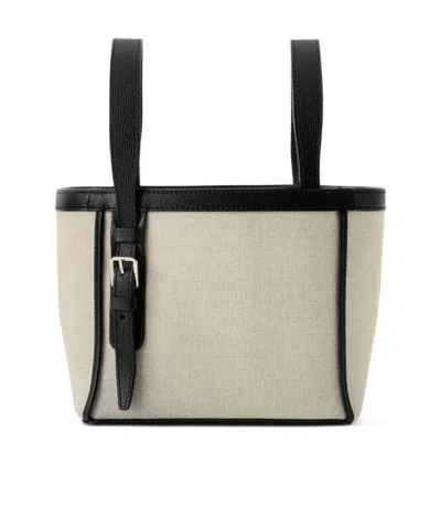 Valextra Soft Canvas Bucket Micro Bag