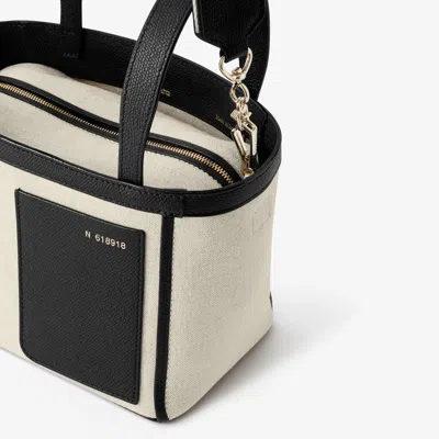 Valextra Soft Canvas Bucket Micro Bag