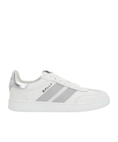 Bally Roget Sneakers In Smooth Leather In White