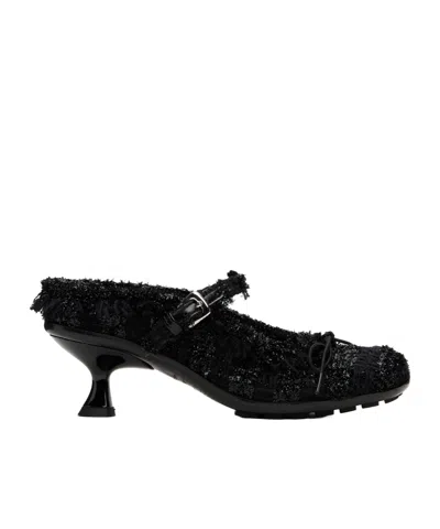 Simone Rocha Grip Canvas Mules In Black