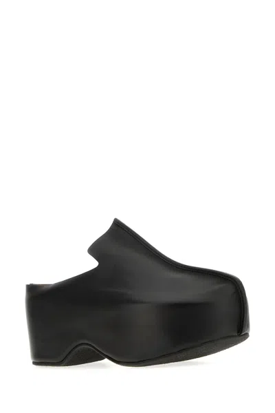 Jw Anderson Leather Slide Platform Clogs In Multi