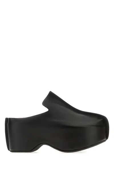 Jw Anderson Leather Slide Platform Clogs In Multi