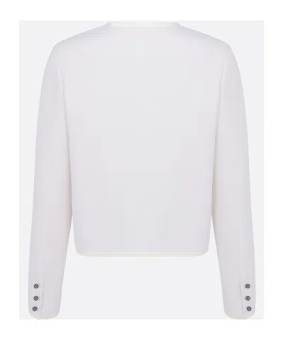 Dior Cropped Jacket In White